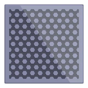 Metal grate with hexagonal pattern reflecting light Ilustración de archivo