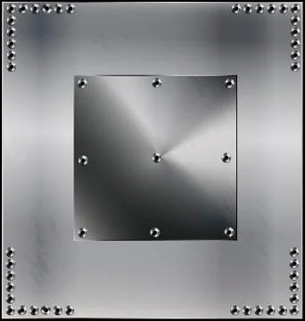 Metal gray background with opening Stock Illustration