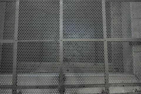 Metal grid looking down to the underground Fotos de archivo