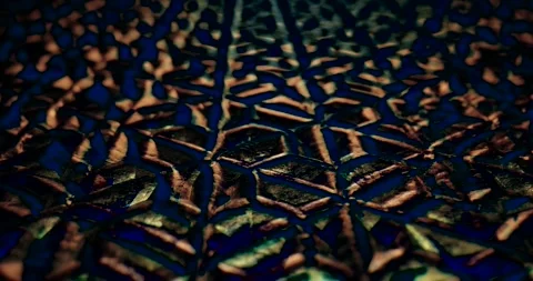 Metal grid pattern structure light reflections Vídeos de archivo 242964093