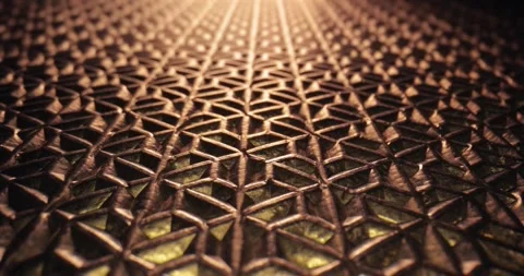 Metal grid pattern structure light reflections Stock Footage 276871342