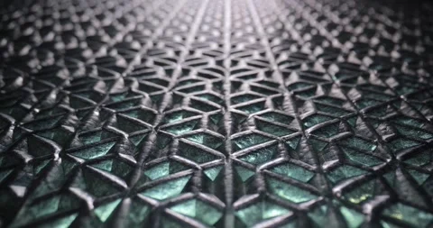 Metal grid pattern structure light reflections Stock Footage 287450381