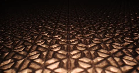 Metal grid pattern structure light reflections Stock Footage 301545954
