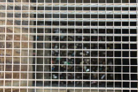 Metal grid structure Stock Photos