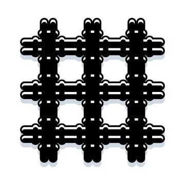 Metal grid symbol of secure confinement and protection Stock Illustration