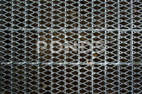 Metal grid walkway Stock Illustration