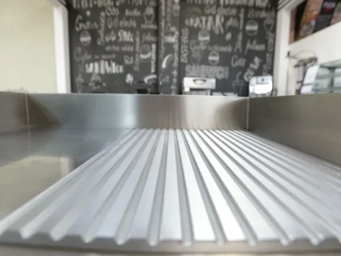 Metal grill dolly close-up 動画素材 79975571