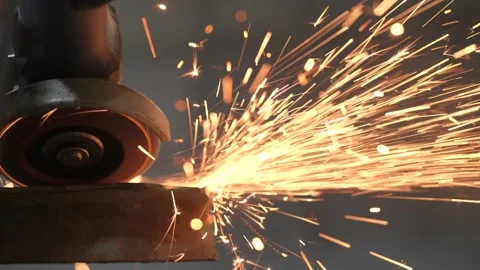 Metal grinding Stock Footage 334431309