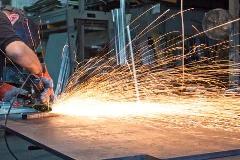 Metal grinding Foto stock