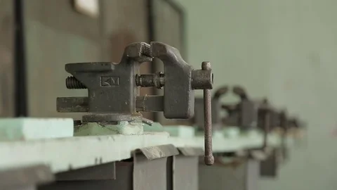 Metal grip at the school Stock Footage 107701346