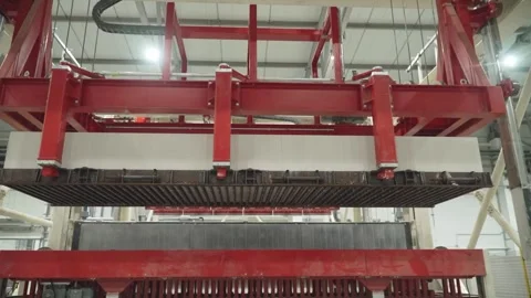 The metal grips of the automatic line Stock Footage 312621818