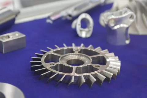 Metal guitars made using 3D printing technology. Industry Stock Photos