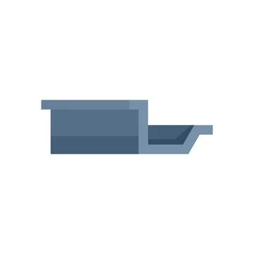 Metal gutter icon flat isolated vector Stock Illustration