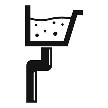 Metal gutter icon, simple style Stock Illustration