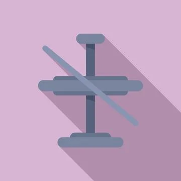 Metal gyroscope icon flat vector. Accelerometer orientation Stock Illustration