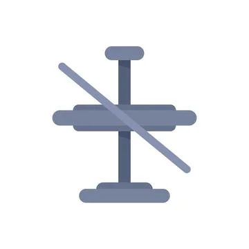 Metal gyroscope icon flat vector. Accelerometer orientation Stock Illustration