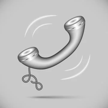 Metal handset calls Stock Illustration