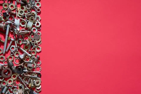 Metal hardware border with copy space Stock-Fotos