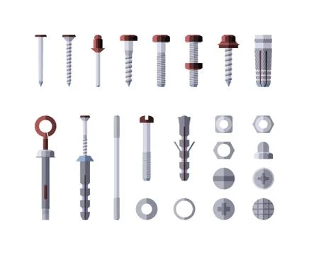 Metal hardware - modern vector isolated illustration Illustrazione stock