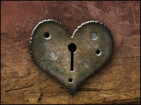 Metal heart Stock Illustration