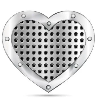 Metal heart Stock Illustration