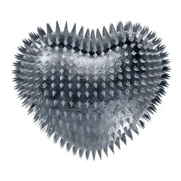 Metal heart. Stock Illustration
