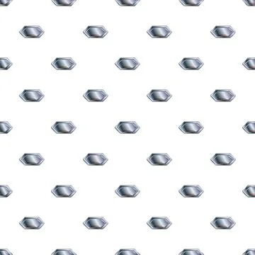 Metal hexagonal buttons creating seamless technology pattern Stock Illustration