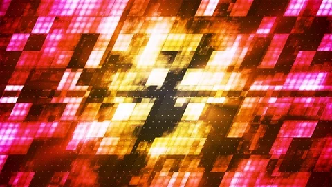 Metal Hi-Tech Slant Squared Smoke Patterns, Red Yellow, Abstract, Loopable, 4K Stock Footage 76434149