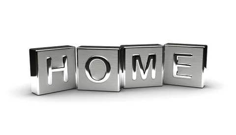Metal Home Text Illustrazione stock