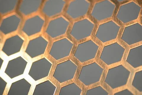 Metal Honeycomb pattern Stock Photos