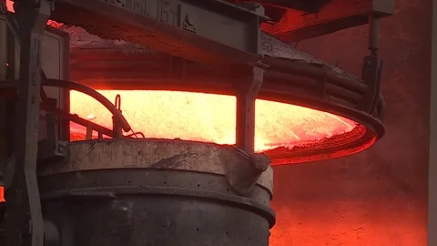 Metal industry molten metal Stock Footage 116486953
