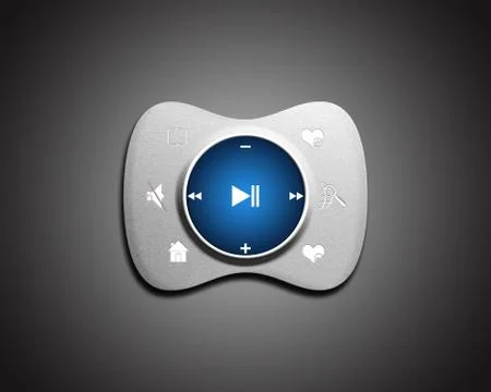 Metal interface media Player Stock Illustration