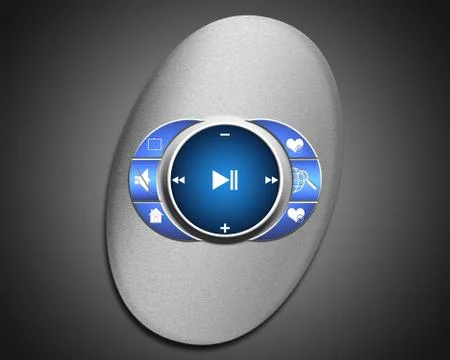 Metal interface media Player Stock Illustration