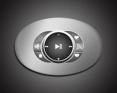 Metal interface media Player Stock Illustration