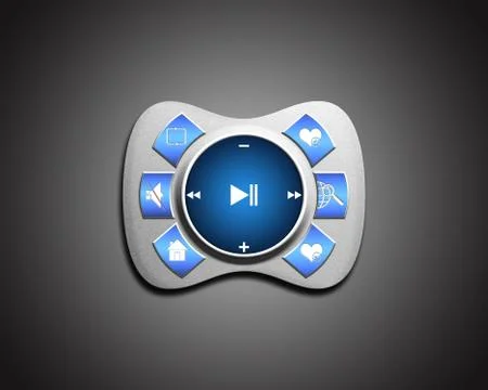 Metal interface media Player Stock Illustration