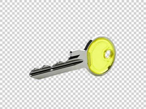Metal key (clipping path ) Stock Photos
