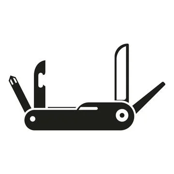 Metal knife icon simple vector. Army pocket Illustrazione stock