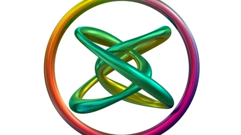 Metal knot 3d looping 動画素材 155501079