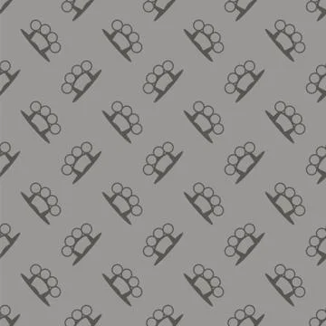 Metal Knuckles Silhouette Seamless Pattern 스톡 일러스트