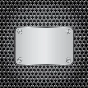 Metal label grid background Stock Illustration