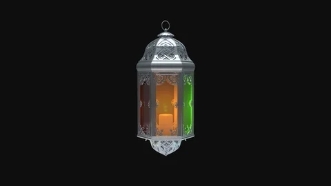 Metal Lantern Stock Footage 94174127