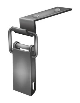 Metal latch for tool box vector illustration Stock Illustration