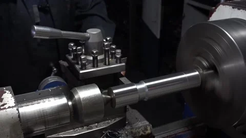 Metal lathe 3 Stock Footage 172444500