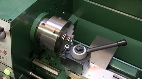 Metal Lathe Stock Footage 10796492