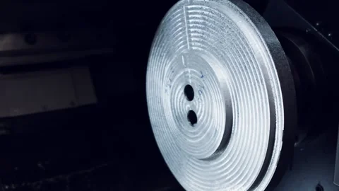 Metal lathe. Stock Footage 98555653