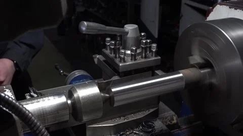 Metal lathe Stock Footage 172444492