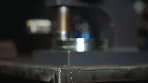 Metal lathe for print in the workshop Stock Footage 72966032