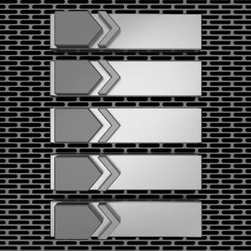 Metal layout design. 3D rendering. Stock Illustration