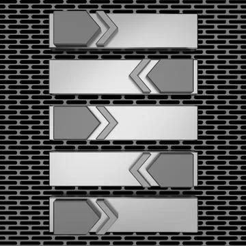 Metal layout design. 3D rendering. Stock Illustration