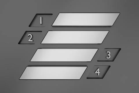 Metal layout design. 3D rendering. Stock Illustration